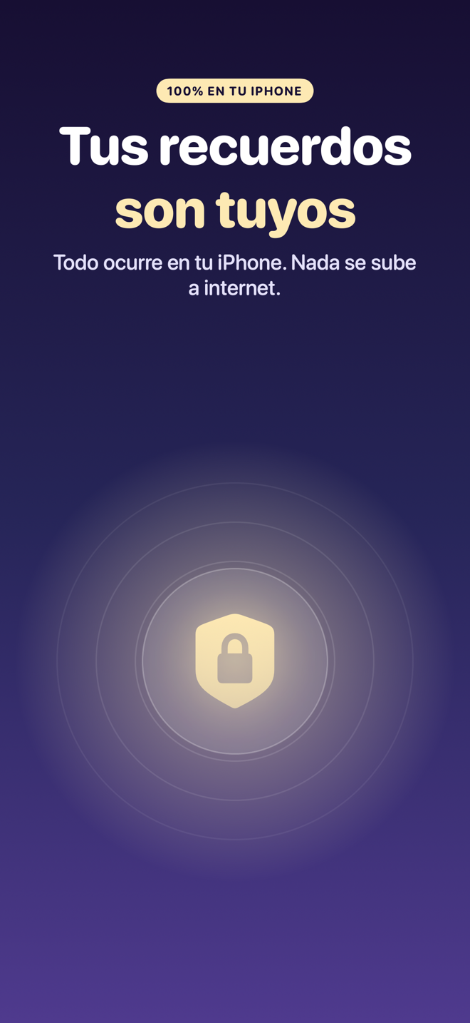 Escudo con candado: todo ocurre en el iPhone, nada se sube a internet