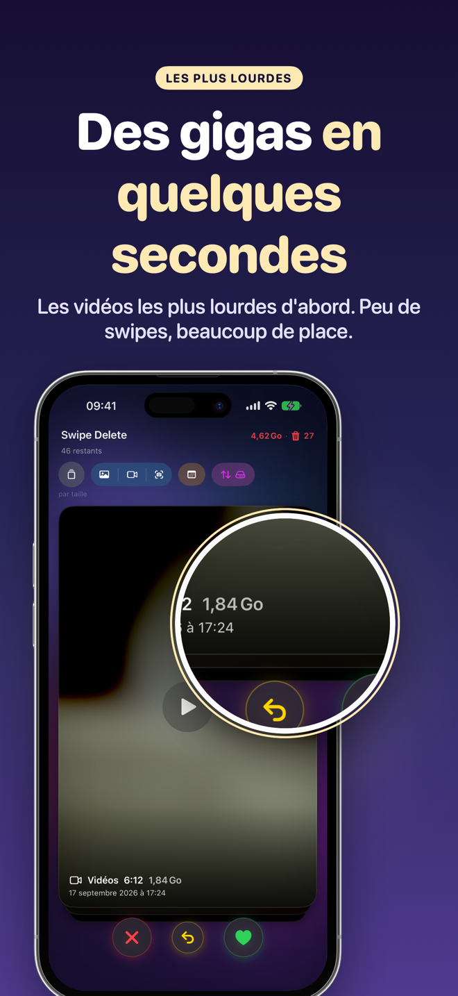 Tri par taille : une vidéo lourde en tête de pile