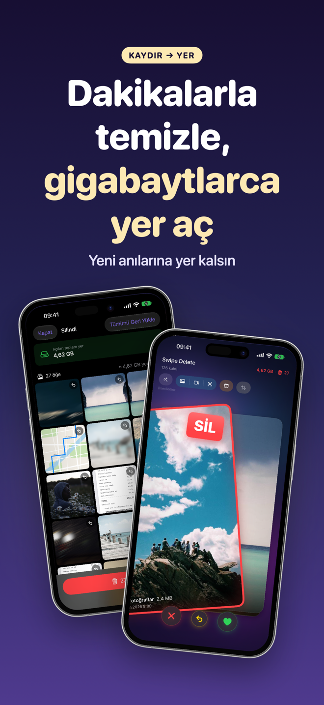 Çöp kutusu ve deste yan yana: birkaç dakika kaydır, gigabaytlarca yer aç